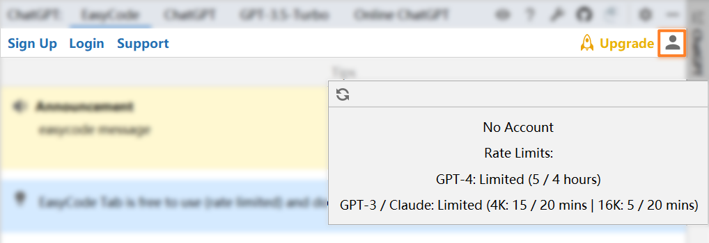 Default Account Info